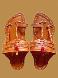 Picture of "Elevate Your Style with Brown Color Kolhapuri Leather Chappals - Handcrafted for Unmatched Comfort and Durability"